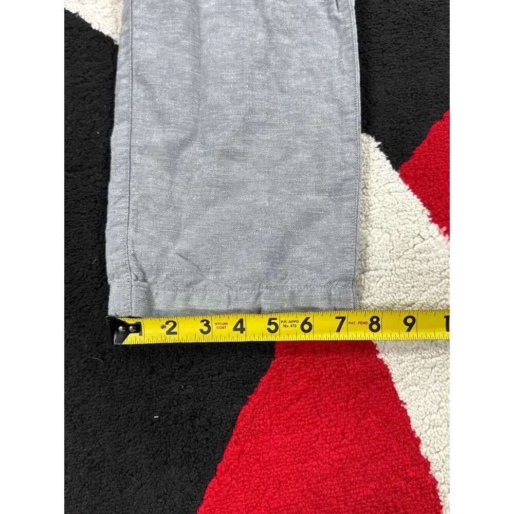 Banana Republic Pants Mens 33x32 Gray Linen Kentfield Pant Blend Casual Beach